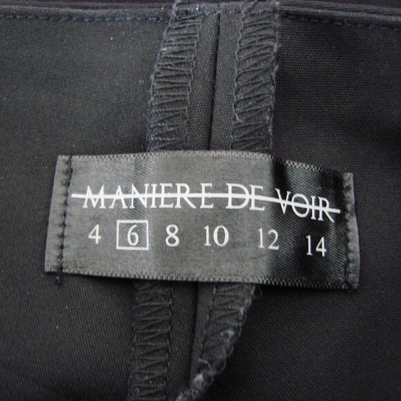 Black Grommet Chain Mini Skort Skirt Maniere deVoir Goth Punk NEW NWOT UK Size 6 - Picture 2 of 7